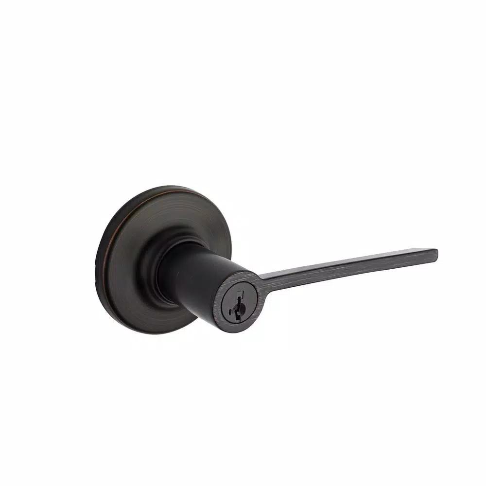 Kwikset Ladera Venetian Bronze Exterior Entry Door Lever with SmartKey Security