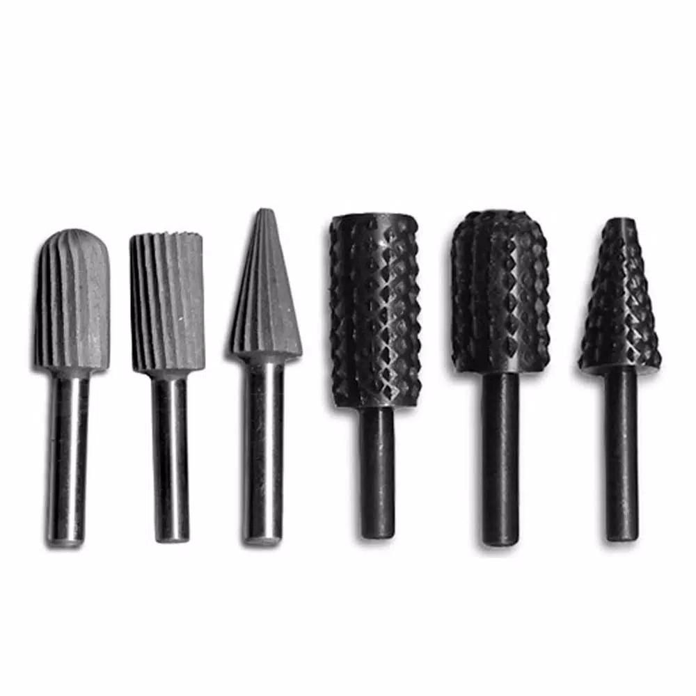 eazypower 6-Piece 1/4 in. Hex Rotary File and Rasp Assortment, Hardened Alloy Steel