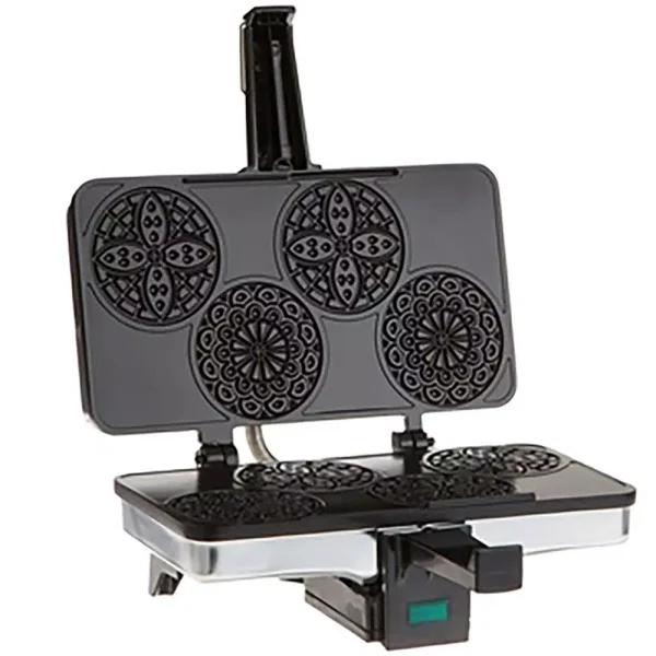 CucinaPro Piccolo 4-Slice Stainless Steel Pizzelle Waffle Maker