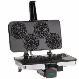 CucinaPro Piccolo 4-Slice Stainless Steel Pizzelle Waffle Maker thumbnail 1