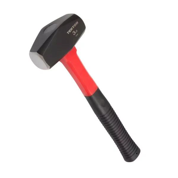 TEKTON 3 lb. Drilling Hammer with Fiberglass and Rubber Grip