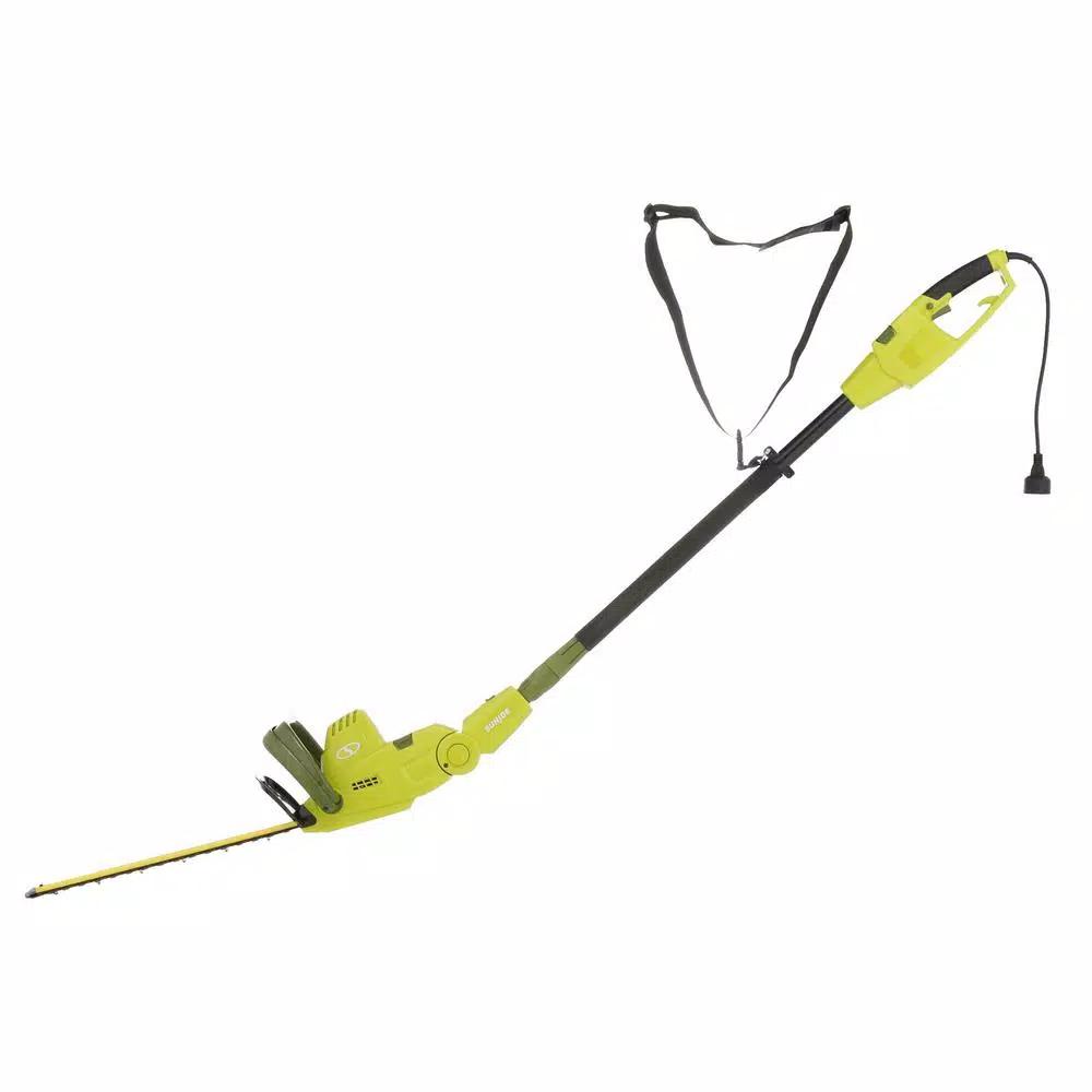 Sun Joe SJH904E 2-in-1 Convertible Electric Pole Hedge Trimmer, 19 in. Blades, 4.5 Amp