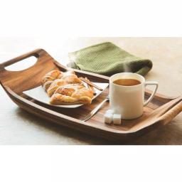 Ironwood Gourmet Norwegian Saddle Acacia Wood Serving Tray with Handles thumbnail 5