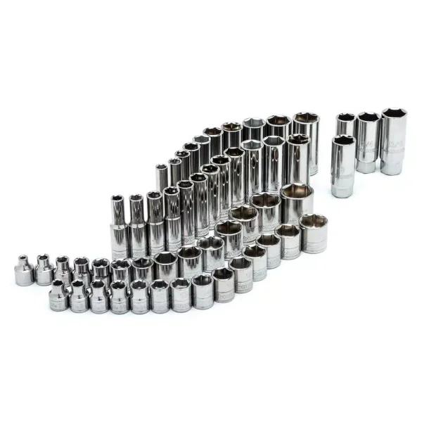 Husky 91-Piece 3/8 in. Drive SAE and Metric Socket and Bit Socket Set