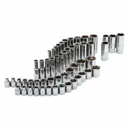 Husky 91-Piece 3/8 in. Drive SAE and Metric Socket and Bit Socket Set thumbnail 1