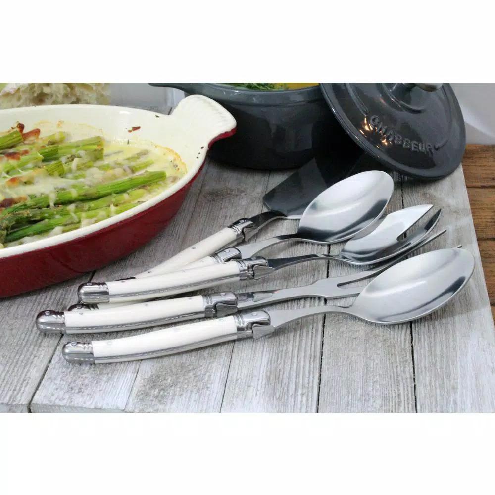 French Home Laguiole 5-Piece Hostess Flatware Serving Set - Faux Ivory