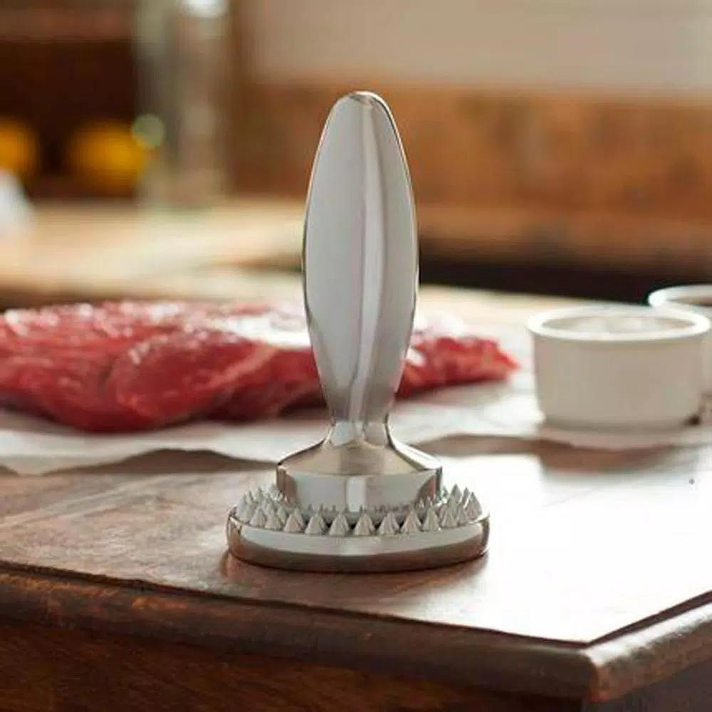 Unbranded 3.5 in. Chrome Plated Meat Tenderizer with Reversible Base