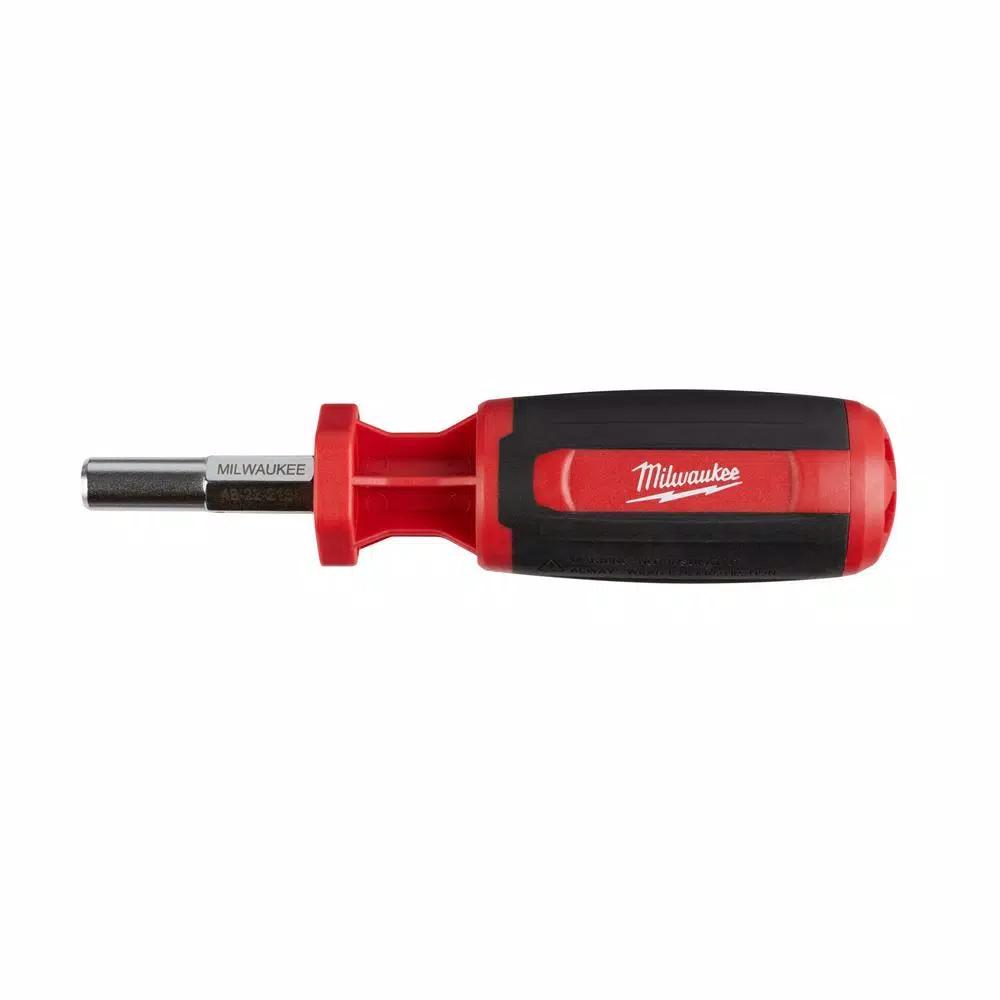 Milwaukee 9-in-1 SAE Hex/Key Drive Multi-Bit Screwdriver with Power Groove Bits