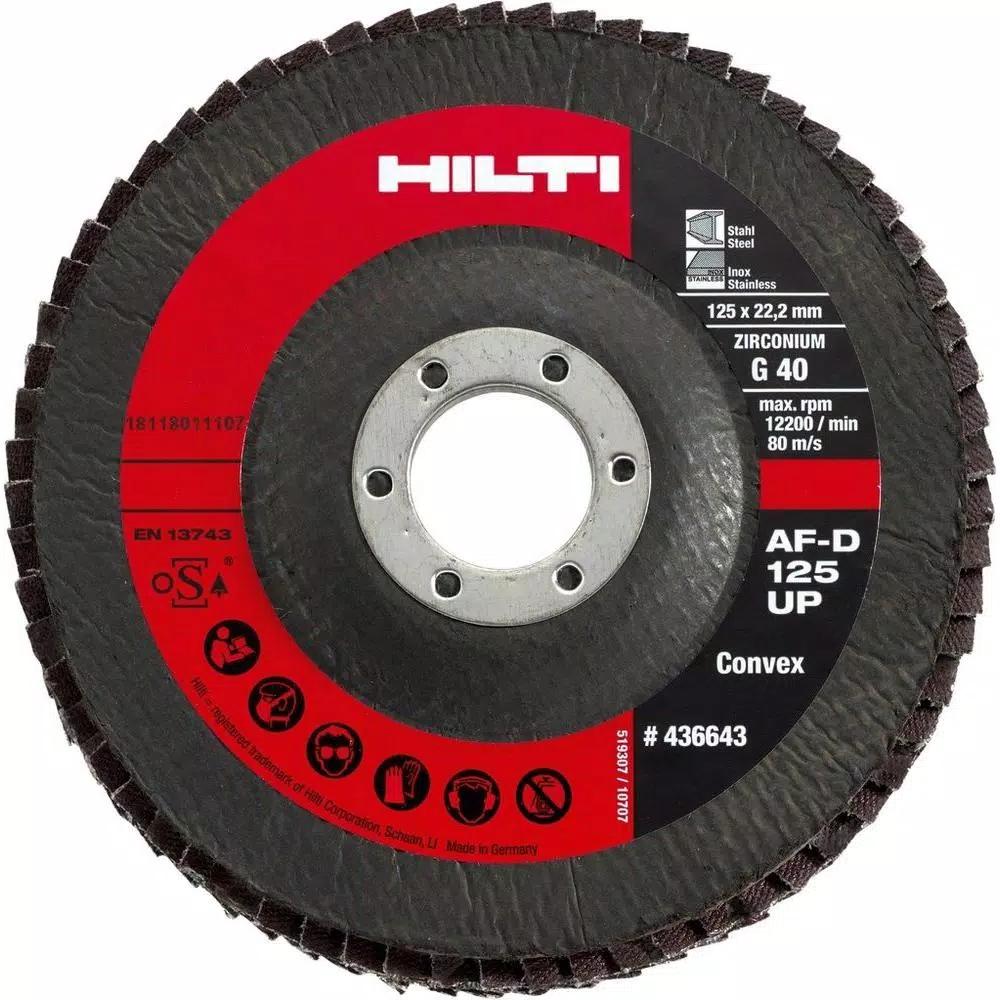 Hilti 5 in. x 7/8 in. 60 Grit Type 29 Flap Disc Universal Premium Pack, 10-Piece