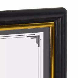 DesignOvation Corporate Document Frames, 8.5 x 11 in., Black with Gold Accent Trim (Set of 12) thumbnail 4