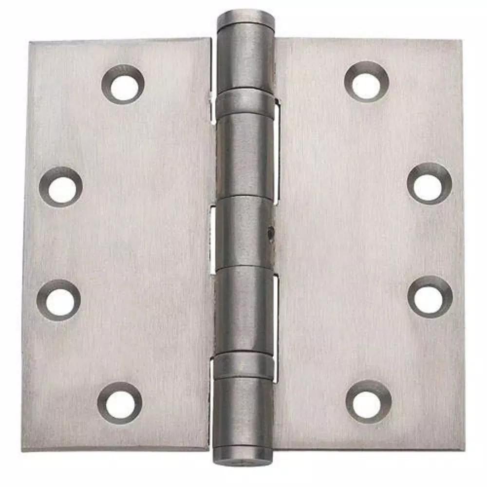 Global Door Controls CPS Series 4.5 x 4 in. Full Mortise Spring Hinge, Satin Nickel (Set of 2)