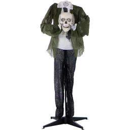 Haunted Hill Farm 5 ft. Animatronic Headless Man Halloween Prop with Talking Skull thumbnail 1