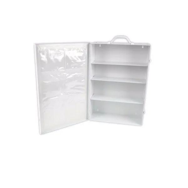Rapid Care 4-Shelf First Aid Cabinet, Powder-Coated Steel Wall Mount Storage
