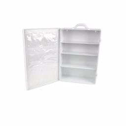 Rapid Care 4-Shelf First Aid Cabinet, Powder-Coated Steel Wall Mount Storage thumbnail 1