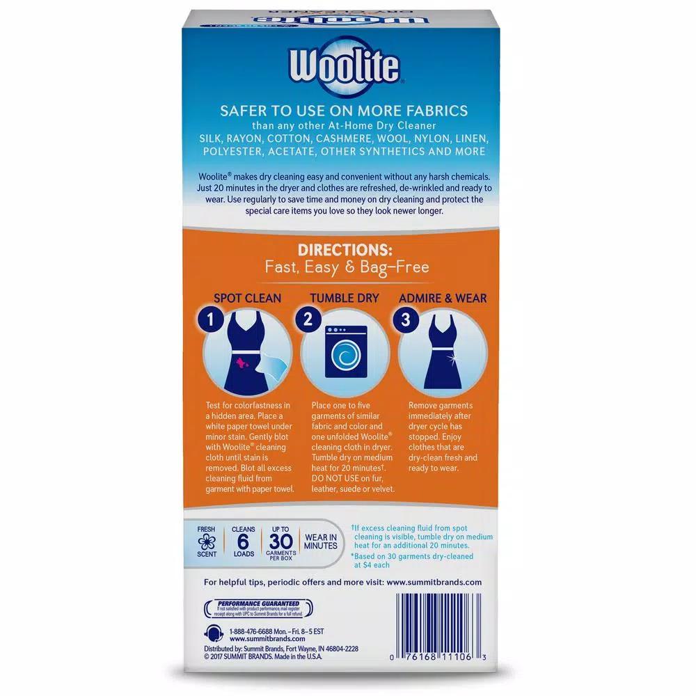 Summit Brands Woolite Fresh Scent At Home Dry Cleaner Dryer Sheets, 24-Count