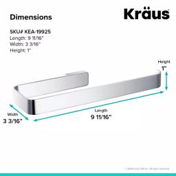 KRAUS Stelios Chrome Bathroom Towel Ring - Solid Brass Hand Towel Holder thumbnail 3