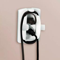 Safety 1st Outlet Cover with Built-in Cord Shortener, White thumbnail 4