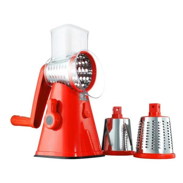 As Seen on TV NutriSlicer 3-in-1 Rotating Mandoline Slicer and Grater, Stainless Steel