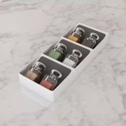 Lavish Home 3-Tiered Nonslip White Drawer Organizer thumbnail 5