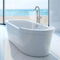 Vanity Art 40 in. Freestanding Single-Handle Claw Foot Tub Faucet with Hand Shower, Brushed Nickel thumbnail 5