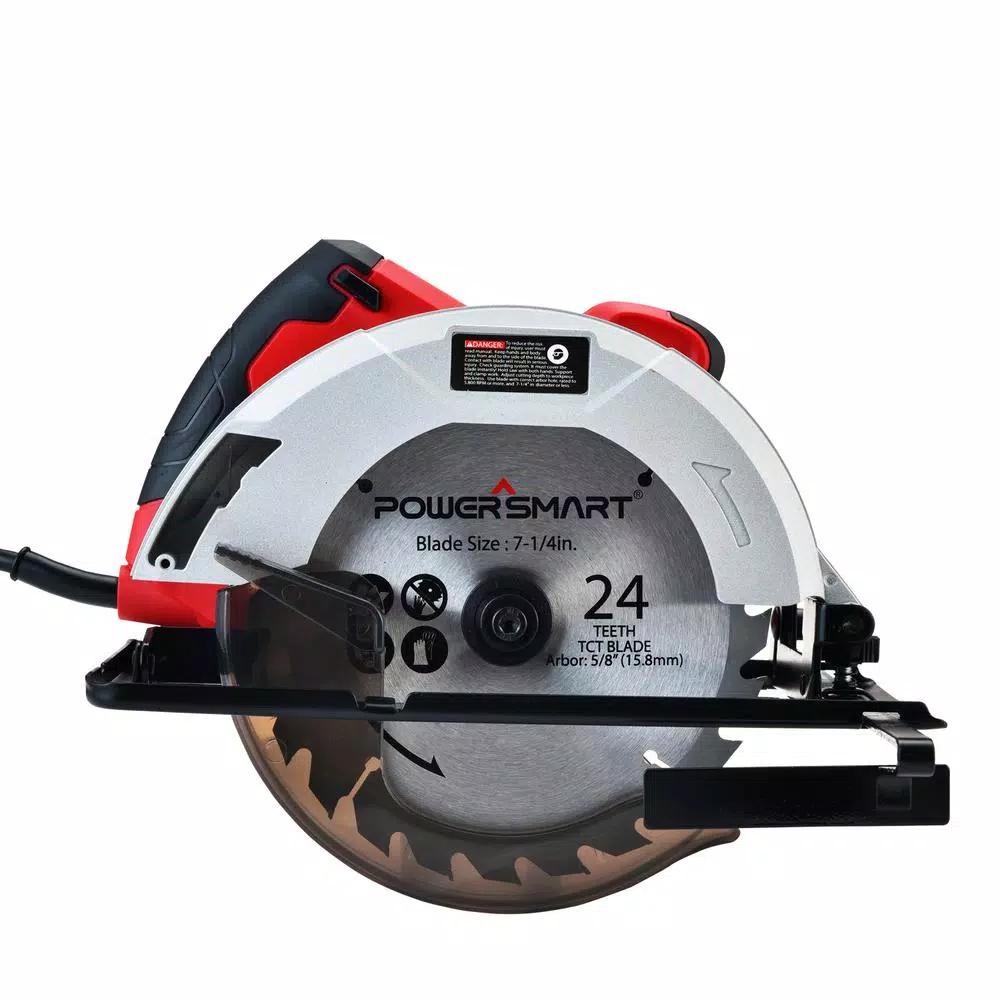PowerSmart 7-1/4 in. 14 Amp Corded Electric Circular Saw with 5,800 RPM