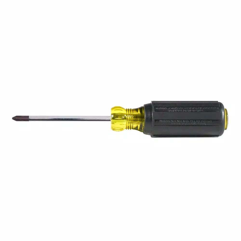 Klein Tools #1 Phillips Head Screwdriver with 3 in. Round Shank and Cushion Grip Handle