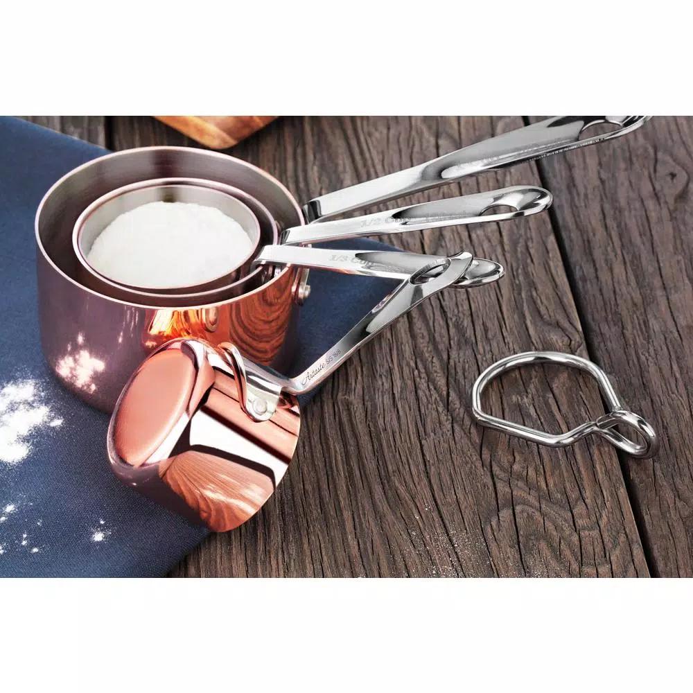 Artaste New Star 4-Piece Brass Plated Stainless Steel Measuring Cup Set