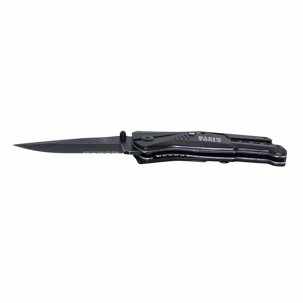 Klein Tools Klein Spring-Assisted Opening Folding Pocket Knife with 440C Stainless Steel Drop Point Blade