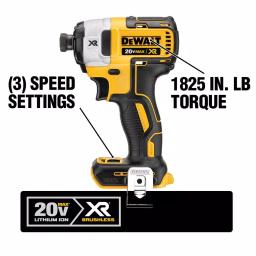 DEWALT 20V MAX XR Brushless Compact Reciprocating Saw & 1/4 in. Impact Driver Combo Kit (Tool-Only) thumbnail 4