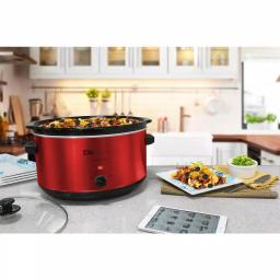 Elite Platinum 8.5 Qt. Red Slow Cooker with Removable Stoneware Pot thumbnail 4