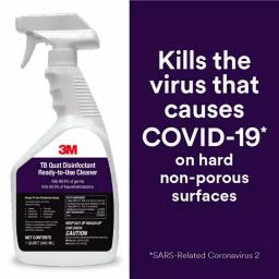 3M TB Quat Disinfectant Ready to Use Cleaner, 32 fl. oz. (Case of 6) thumbnail 3
