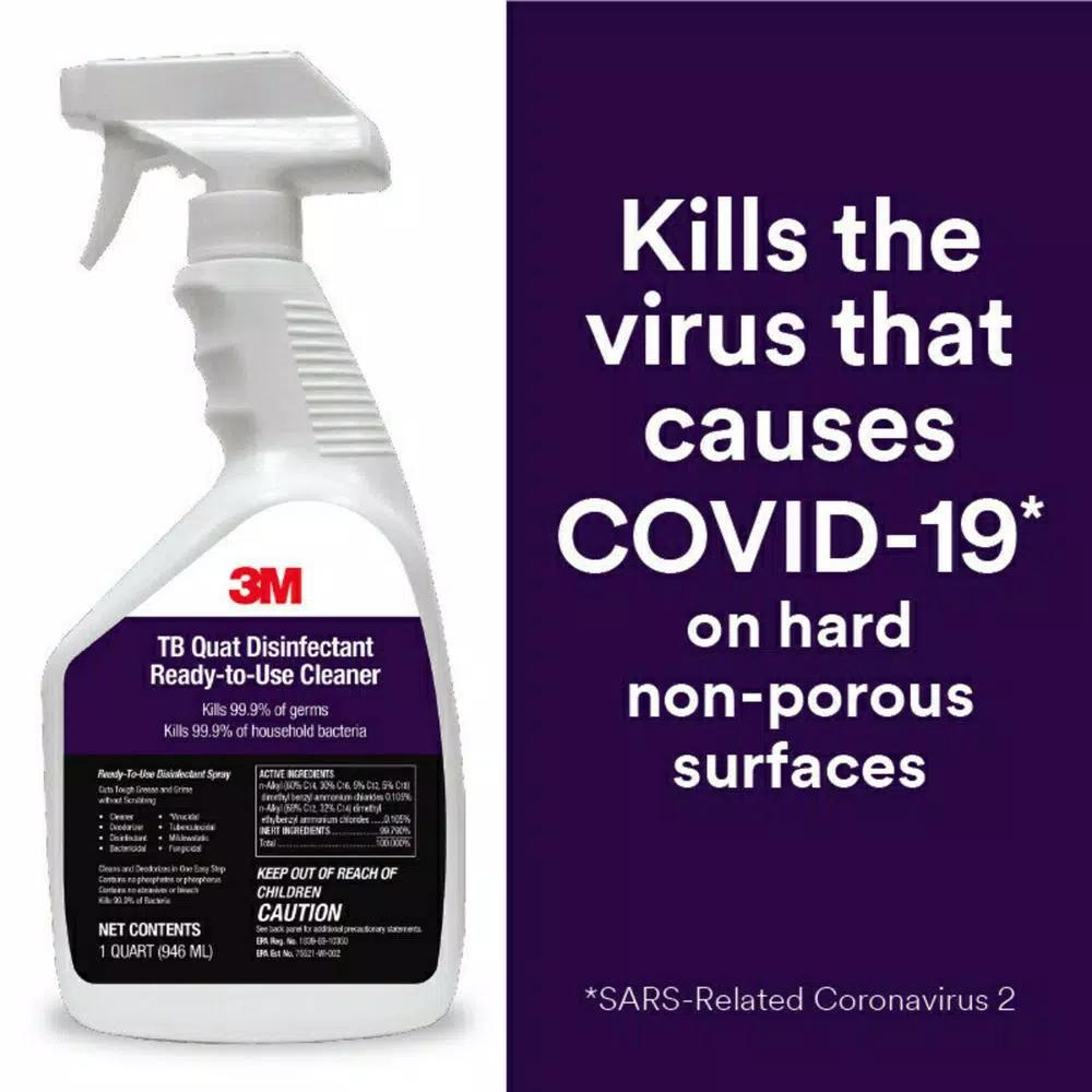 3M TB Quat Disinfectant Ready to Use Cleaner, 32 fl. oz. (Case of 6)