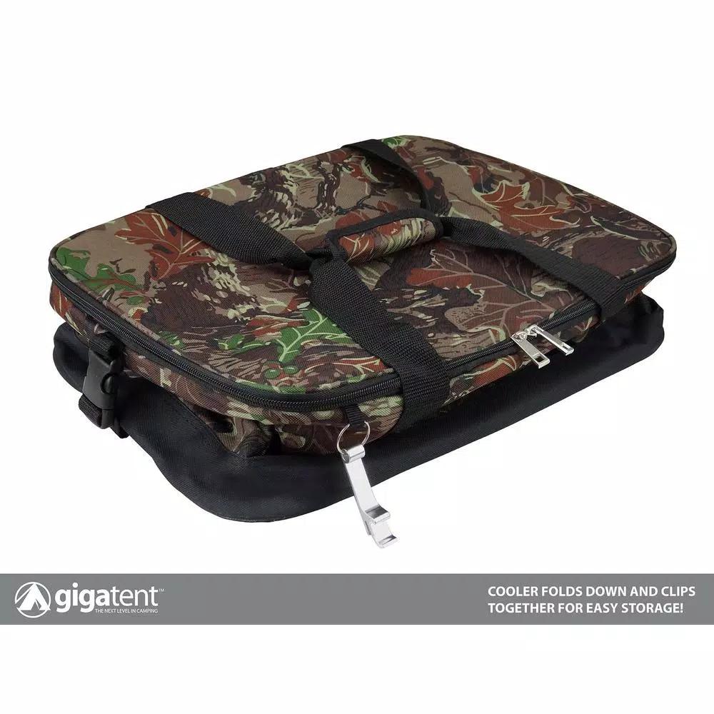 GigaTent Bushwick Collapsible Soft Cooler, 48-Can/30-Bottle Capacity with Bottle Opener, Camo
