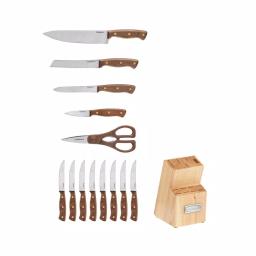 Cuisinart 14-Piece Triple Rivet Stainless Steel Knife Set with Solid Walnut Block thumbnail 2