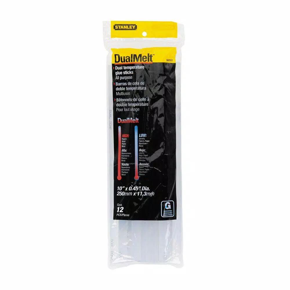 Stanley Dual Temperature Glue Sticks, 0.45 in. x 10 in., 12-Pack