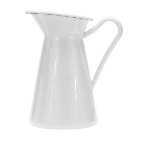 Golden Rabbit 3 Qt. White Enamelware Pitcher, Porcelain-Enameled Steel