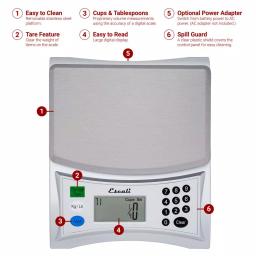 Escali Pana Digital Food Scale with Volume Measurement Mode thumbnail 5