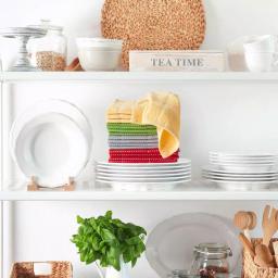 Unbranded Weymouth Home 16-Piece 100% Cotton Woven Checked Kitchen Dish Towel Set thumbnail 5