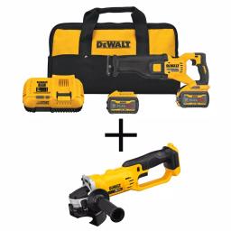 DEWALT FLEXVOLT 60V MAX Cordless Brushless Reciprocating Saw Kit with (2) 9.0Ah Batteries & 4-1/2 in. Grinder thumbnail 1