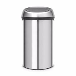 Brabantia 16 Gallon Matte Steel Fingerprint Proof Touch Top Trash Can thumbnail 1