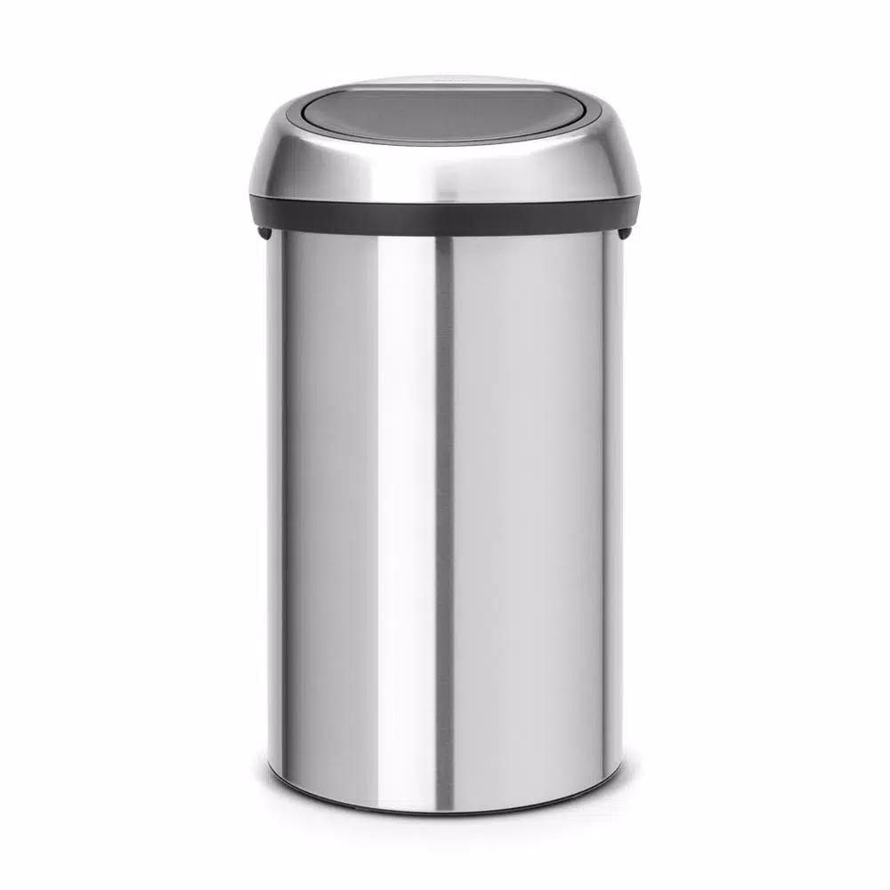 Brabantia 16 Gallon Matte Steel Fingerprint Proof Touch Top Trash Can