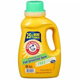Arm & Hammer Liquid Laundry Detergent for Sensitive Skin, Perfume and Dye Free, 50 oz (8-Pack) thumbnail 1