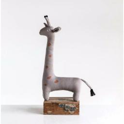 3R Studios Grey and Orange Giraffe Shaped Novelty Throw Pillow, 13 x 22 in. thumbnail 2