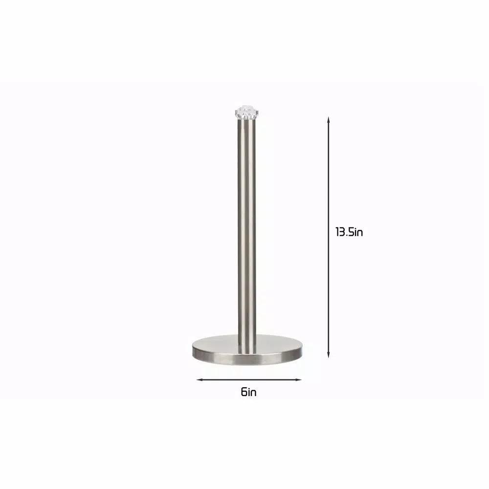 Jiallo Stainless Steel Free-Standing Paper Towel Holder, Weighted Base for Jumbo Rolls