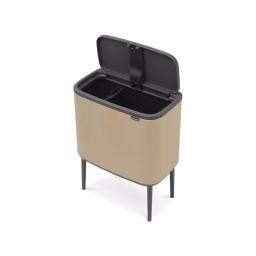 Brabantia Bo Touch Bin 9.5 Gal. Dual Compartment Gold Steel Rectangular Touch Trash Can thumbnail 6