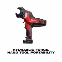 Milwaukee M12 12V Lithium-Ion Cordless 600 MCM Cable Cutter Kit with 3.0Ah Battery and Charger thumbnail 5