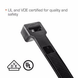 TR Industrial 8.9 in. Ultra Heavy-Duty UV Resistant Cable Ties, 250 lb. Tensile Strength (50-Pack) thumbnail 3
