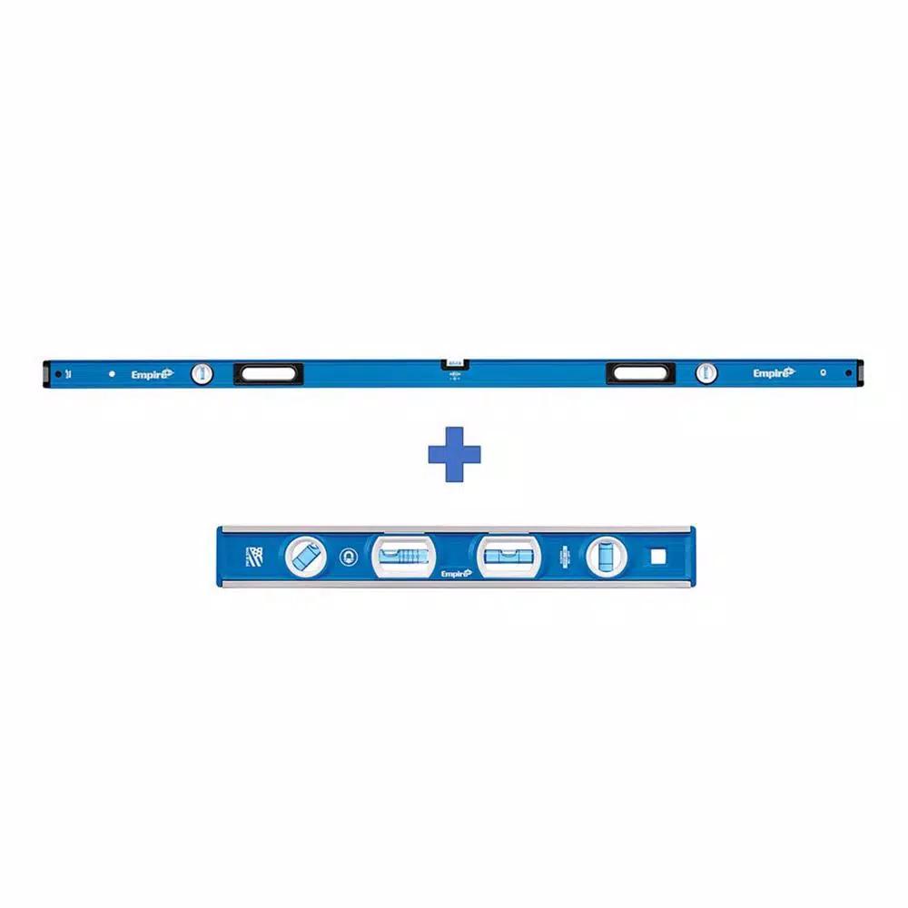 Empire Magnetic Box Level Set - 78 in. and 12 in. Aluminum Levels