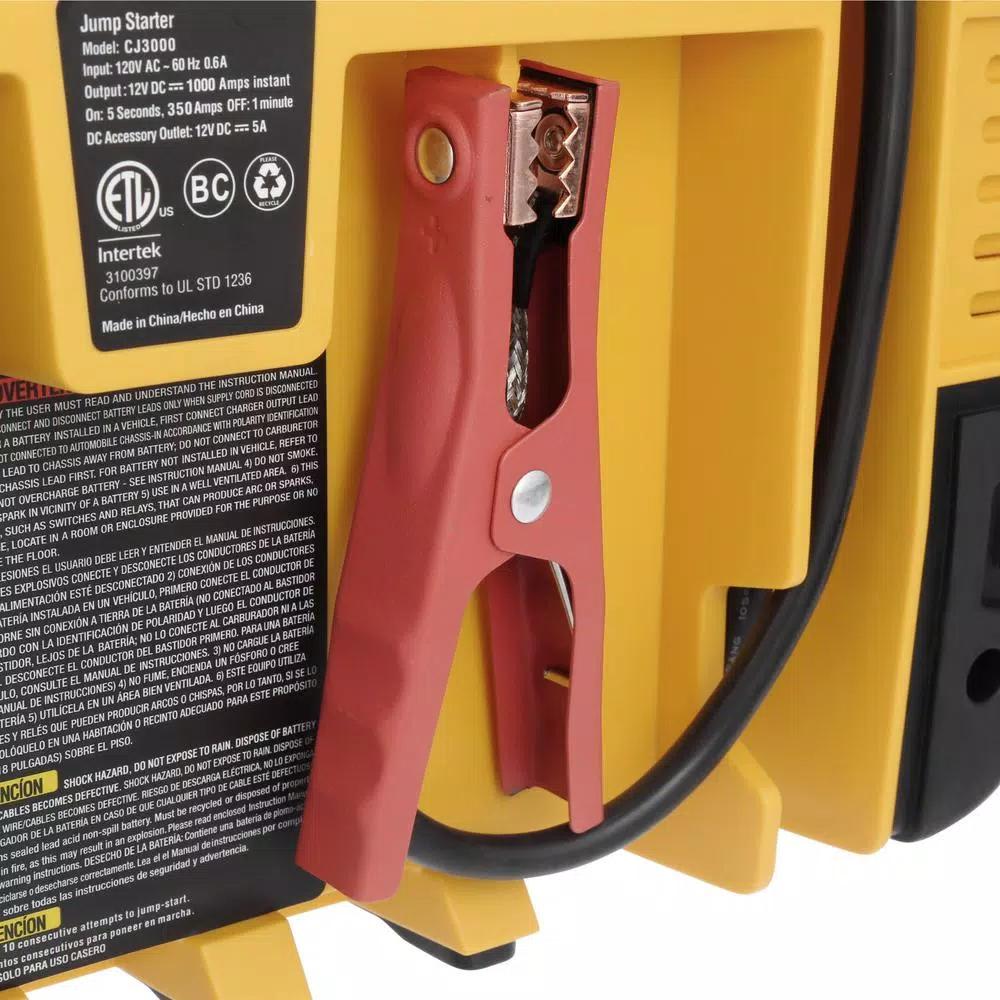 CATERPILLAR CJ3000 Professional Portable Jump Starter, 2000 Peak Amp, 1000 Instant Amp