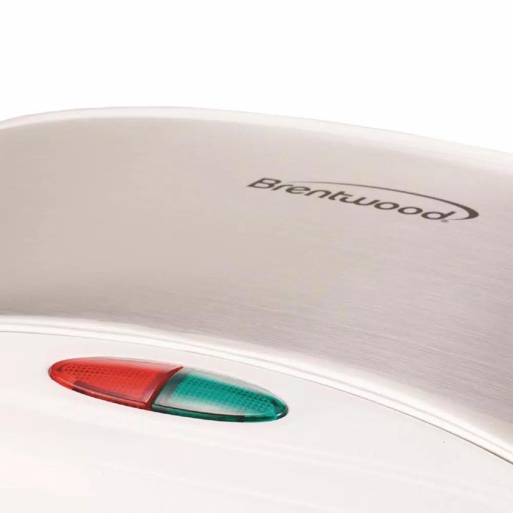 Brentwood Appliances TS-246 750W Nonstick Panini Press and Sandwich Maker, White